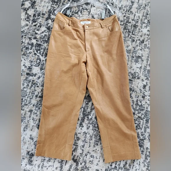 Christian Dior Leather Pants Vintage READ - Picture 1 of 17